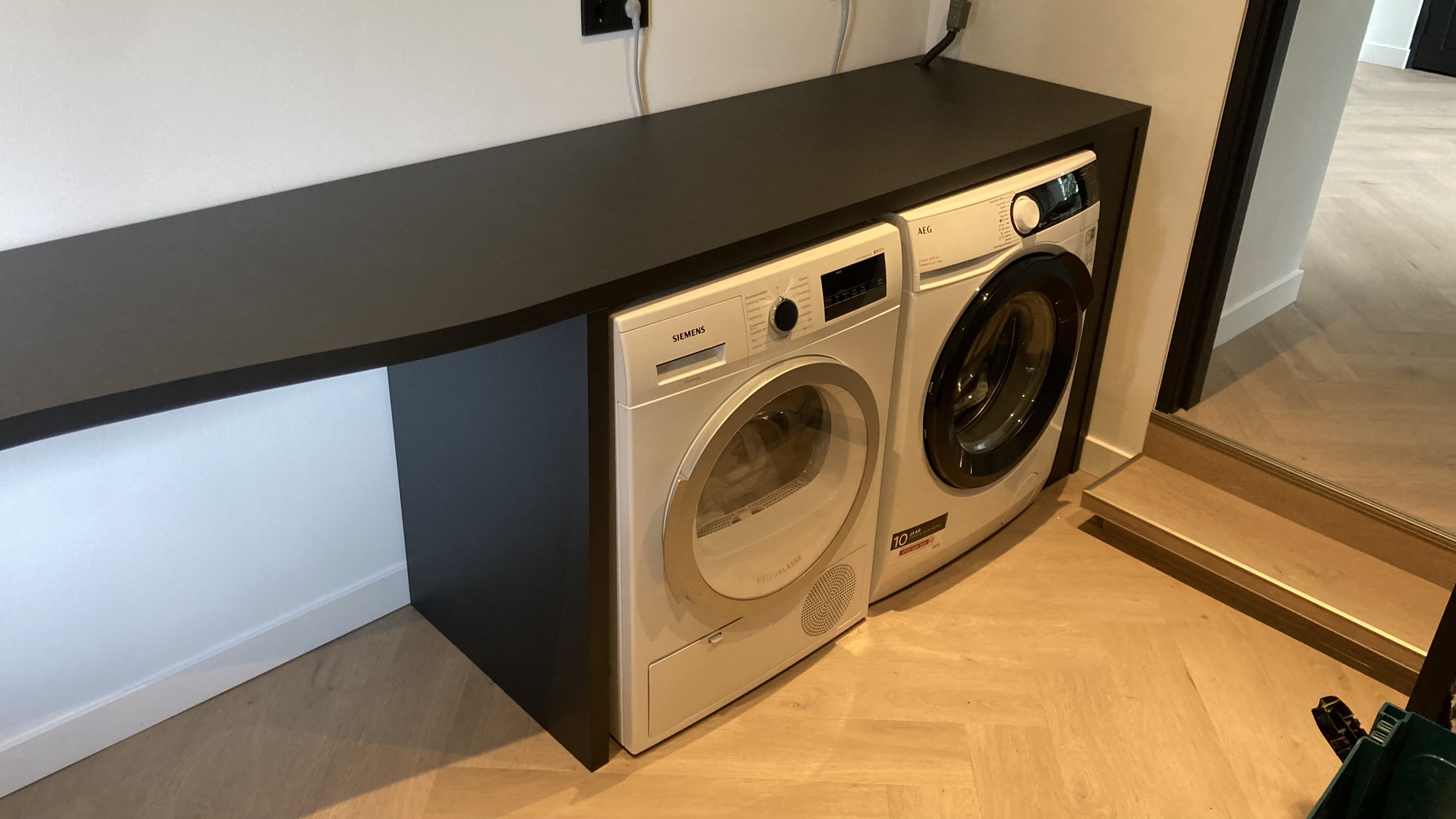 Interieurbouw wasmachine droger